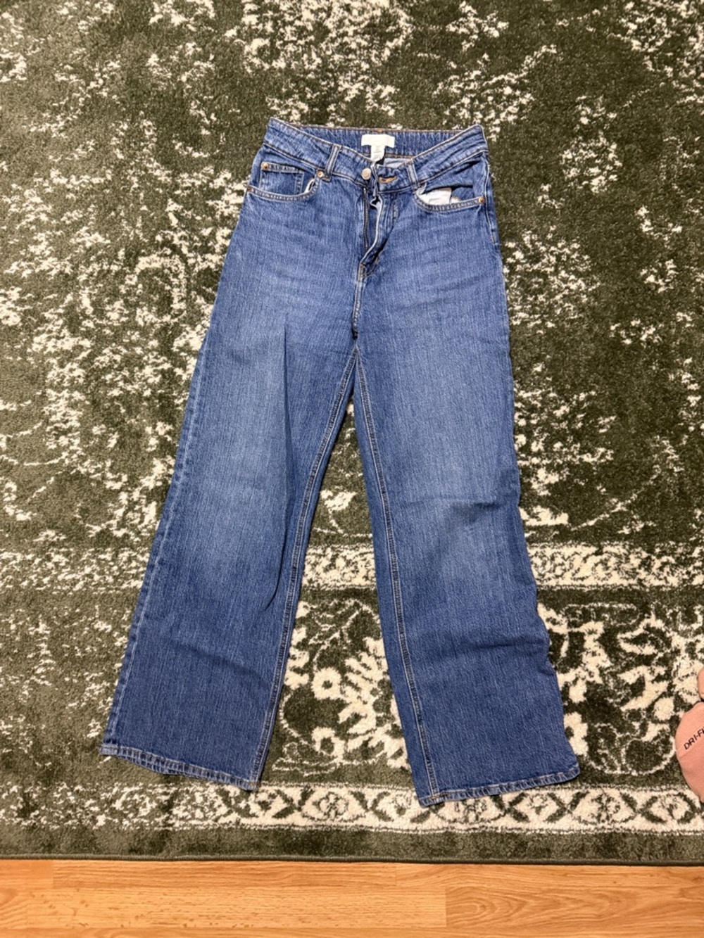 Classic High-Waist Straight-Leg Blue Jeans
